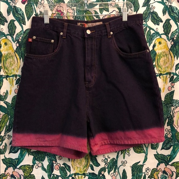 Vintage 90’s High Rise Mom Jeans Dipped Shorts - Picture 1 of 5
